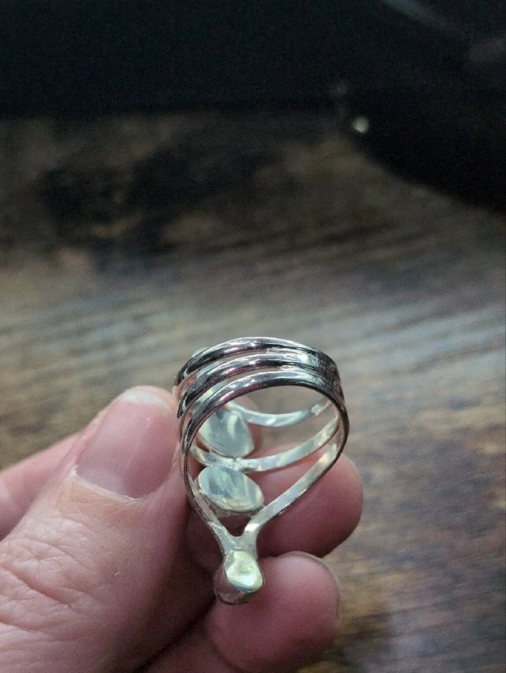 Sterling Silver Turquoise Triple Stone Ring - Blue